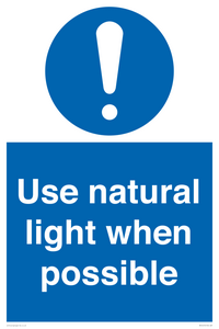 Use natural light when possible